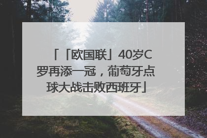 「欧国联」40岁C罗再添一冠，葡萄牙点球大战击败西班牙