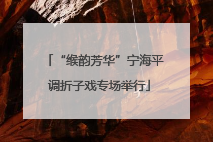 “缑韵芳华”宁海平调折子戏专场举行