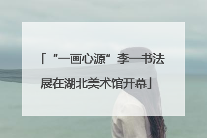 “一画心源”李一书法展在湖北美术馆开幕