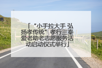 “小手拉大手 弘扬孝传统”孝行三秦爱老助老志愿服务活动启动仪式举行