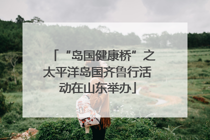 “岛国健康桥”之太平洋岛国齐鲁行活动在山东举办
