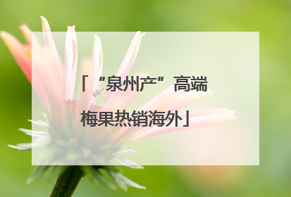 “泉州产”高端梅果热销海外