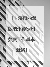 玉溪市西双版纳州德宏州参展工作基本就绪