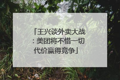 王兴谈外卖大战：美团将不惜一切代价赢得竞争