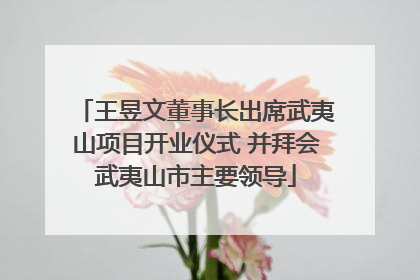 王昱文董事长出席武夷山项目开业仪式 并拜会武夷山市主要领导