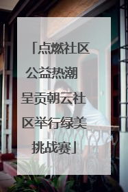 点燃社区公益热潮 呈贡朝云社区举行绿美挑战赛