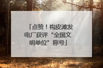 点赞！构皮滩发电厂获评“全国文明单位”称号
