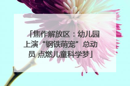 焦作解放区：幼儿园上演“钢铁萌宠”总动员 点燃儿童科学梦