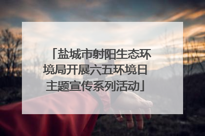 盐城市射阳生态环境局开展六五环境日主题宣传系列活动