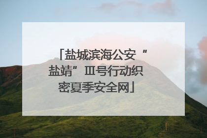 盐城滨海公安“盐靖”Ⅲ号行动织密夏季安全网