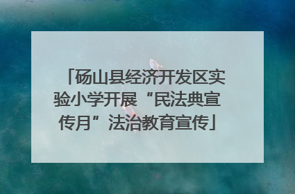 砀山县经济开发区实验小学开展“民法典宣传月”法治教育宣传