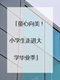童心向美！小学生走进大学毕业季