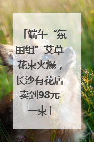 端午“氛围组”艾草花束火爆，长沙有花店卖到98元一束
