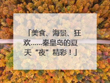 美食、海景、狂欢……秦皇岛的夏天“夜”精彩！