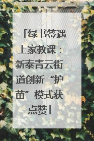 绿书签遇上家教课：新泰青云街道创新“护苗”模式获点赞