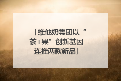 维他奶集团以“茶+果”创新基因连推两款新品