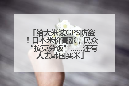 给大米装GPS防盗！日本米价高涨，民众“按克分饭”……还有人去韩国买米