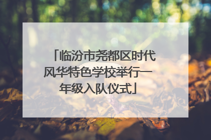 临汾市尧都区时代风华特色学校举行一年级入队仪式