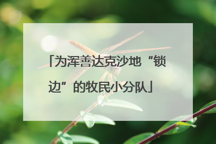 为浑善达克沙地“锁边”的牧民小分队