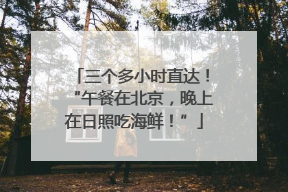 三个多小时直达！“午餐在北京，晚上在日照吃海鲜！”