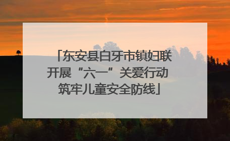 东安县白牙市镇妇联开展“六一”关爱行动 筑牢儿童安全防线