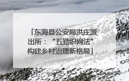 东海县公安局洪庄派出所：“五勤织网法”构建乡村治理新格局