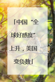 中国“全球好感度”上升，美国变负数
