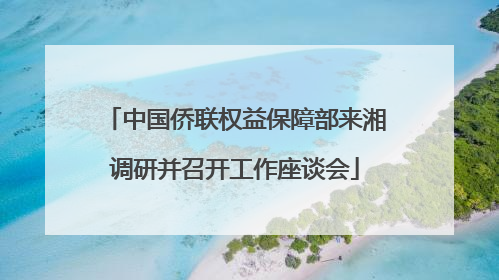 中国侨联权益保障部来湘调研并召开工作座谈会