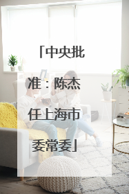 中央批准：陈杰任上海市委常委