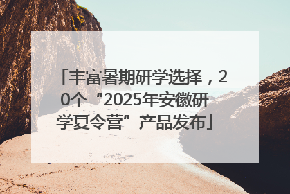 丰富暑期研学选择，20个“2025年安徽研学夏令营”产品发布