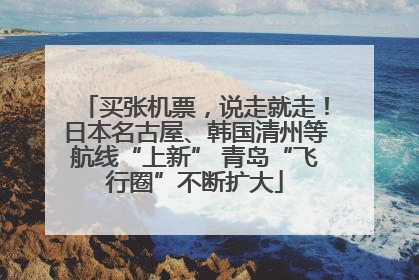 买张机票，说走就走！日本名古屋、韩国清州等航线“上新” 青岛“飞行圈”不断扩大