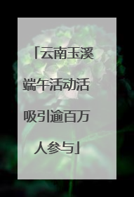 云南玉溪端午活动活吸引逾百万人参与