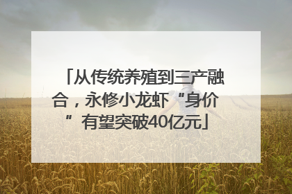 从传统养殖到三产融合，永修小龙虾“身价”有望突破40亿元