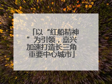 以“红船精神”为引领，嘉兴加速打造长三角重要中心城市