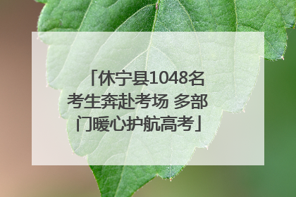 休宁县1048名考生奔赴考场 多部门暖心护航高考