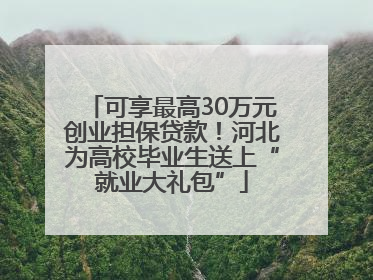 可享最高30万元创业担保贷款！河北为高校毕业生送上“就业大礼包”
