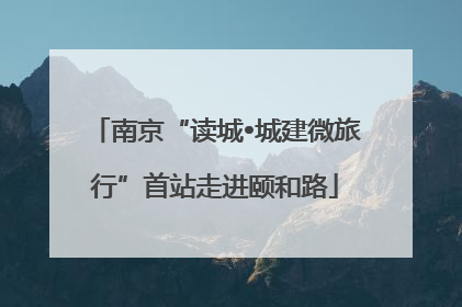 南京“读城•城建微旅行”首站走进颐和路