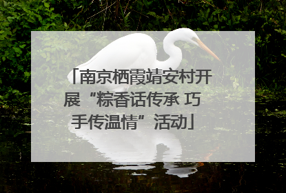 南京栖霞靖安村开展“粽香话传承 巧手传温情”活动