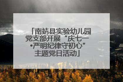 南靖县实验幼儿园党支部开展“庆七一•严明纪律守初心”主题党日活动