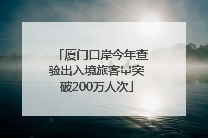 厦门口岸今年查验出入境旅客量突破200万人次