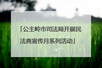 公主岭市司法局开展民法典宣传月系列活动