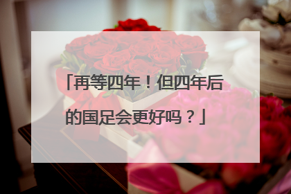 再等四年！但四年后的国足会更好吗？