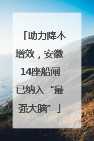 助力降本增效，安徽14座船闸已纳入“最强大脑”