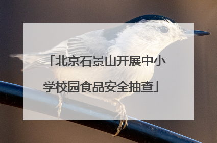北京石景山开展中小学校园食品安全抽查