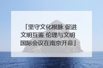 坚守文化根脉 促进文明互鉴 伦理与文明国际会议在南京开幕