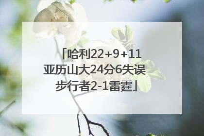 哈利22+9+11亚历山大24分6失误 步行者2-1雷霆