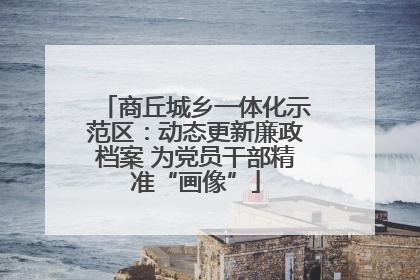 商丘城乡一体化示范区：动态更新廉政档案 为党员干部精准“画像”