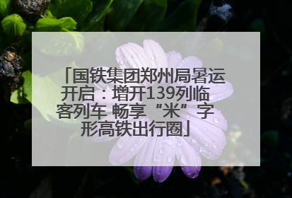 国铁集团郑州局暑运开启：增开139列临客列车 畅享“米”字形高铁出行圈