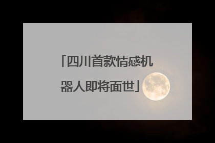 四川首款情感机器人即将面世
