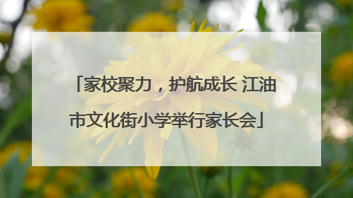家校聚力，护航成长 江油市文化街小学举行家长会